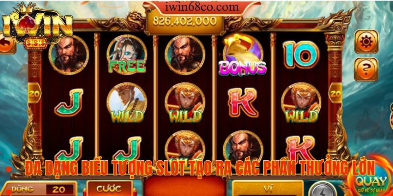 Đa dạng biểu tượng slot tạo ra các phần thưởng lớn