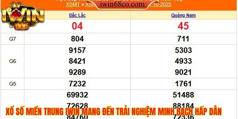 Giao diện chọn đài miền Trung hiển thị rõ ràng, dễ thao tác